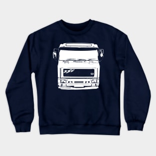 Classic 1990s ERF E Series lorry monoblock white Crewneck Sweatshirt